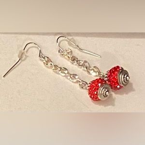 Stunning red earrings